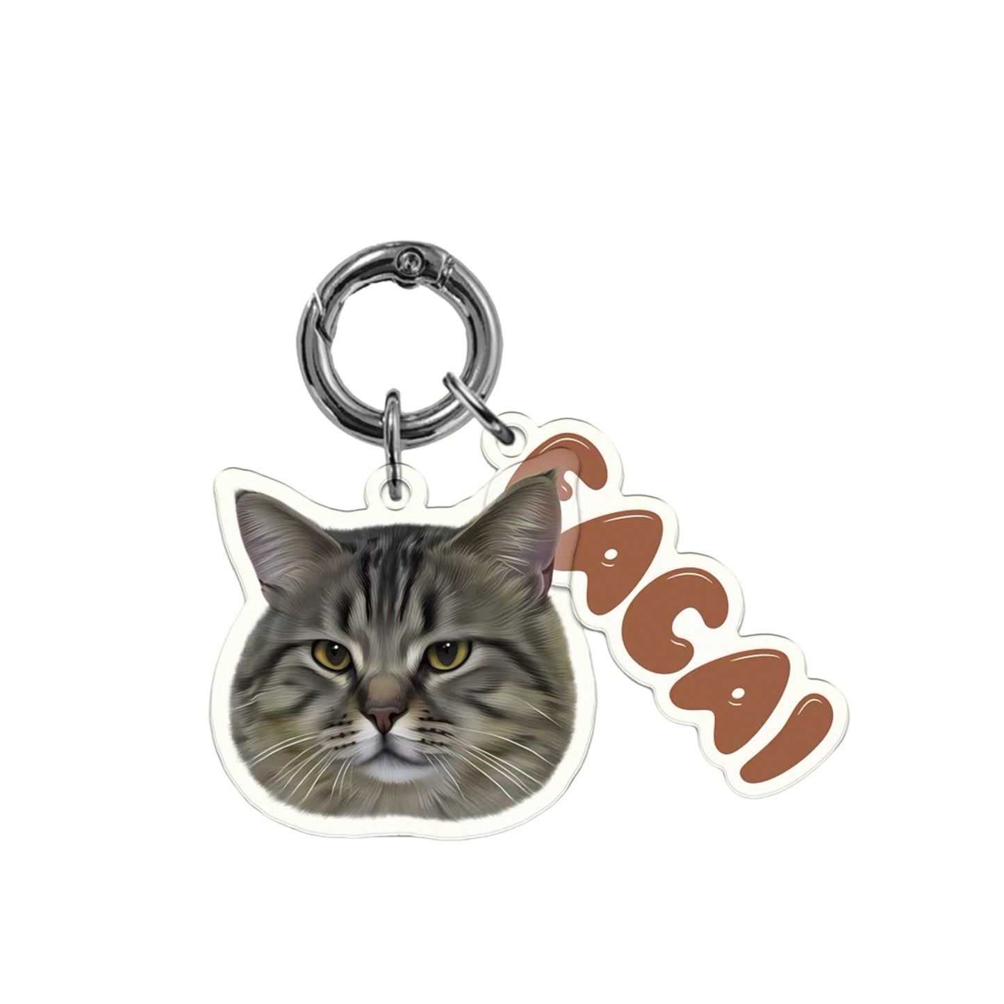 Custom Acrylic Pet Portrait Keychain