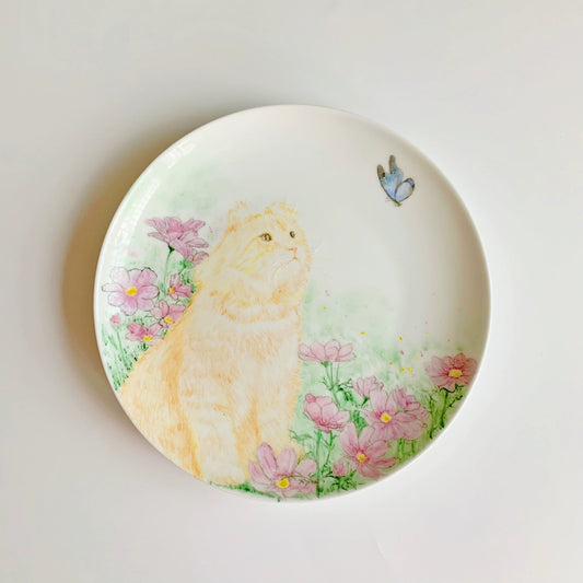 Custom Hand Painted Pet Portrait Plate