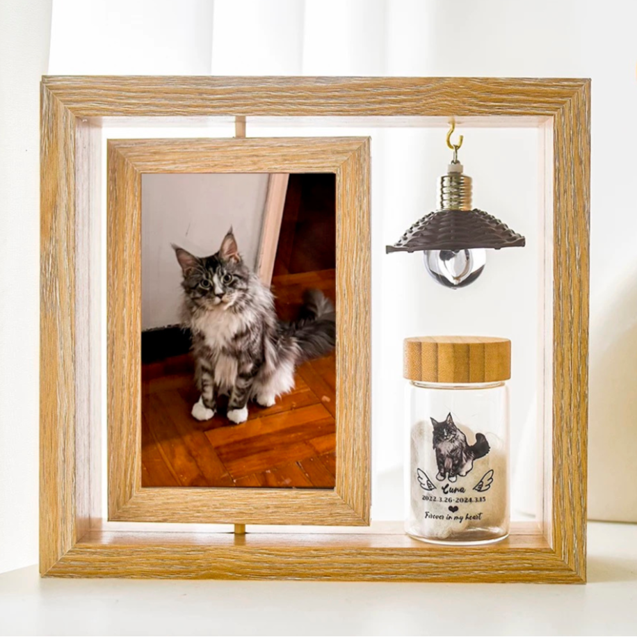 pet fur keepsake, pet's fur, Personalized Pet Hair Keepsake, pet photo keepsake, cat fur & photo keepsake