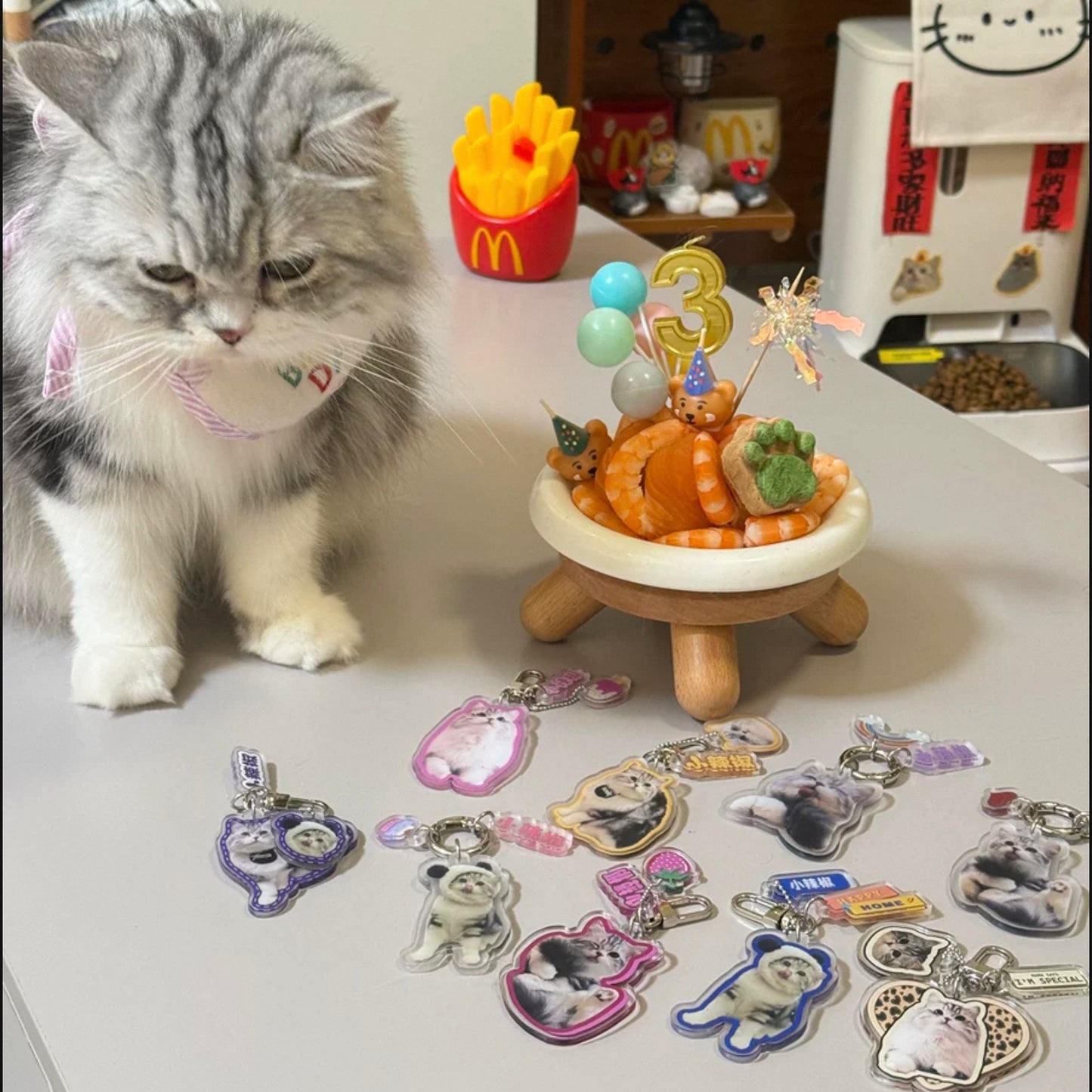 Custom Designed Acrylic Pet Keychain