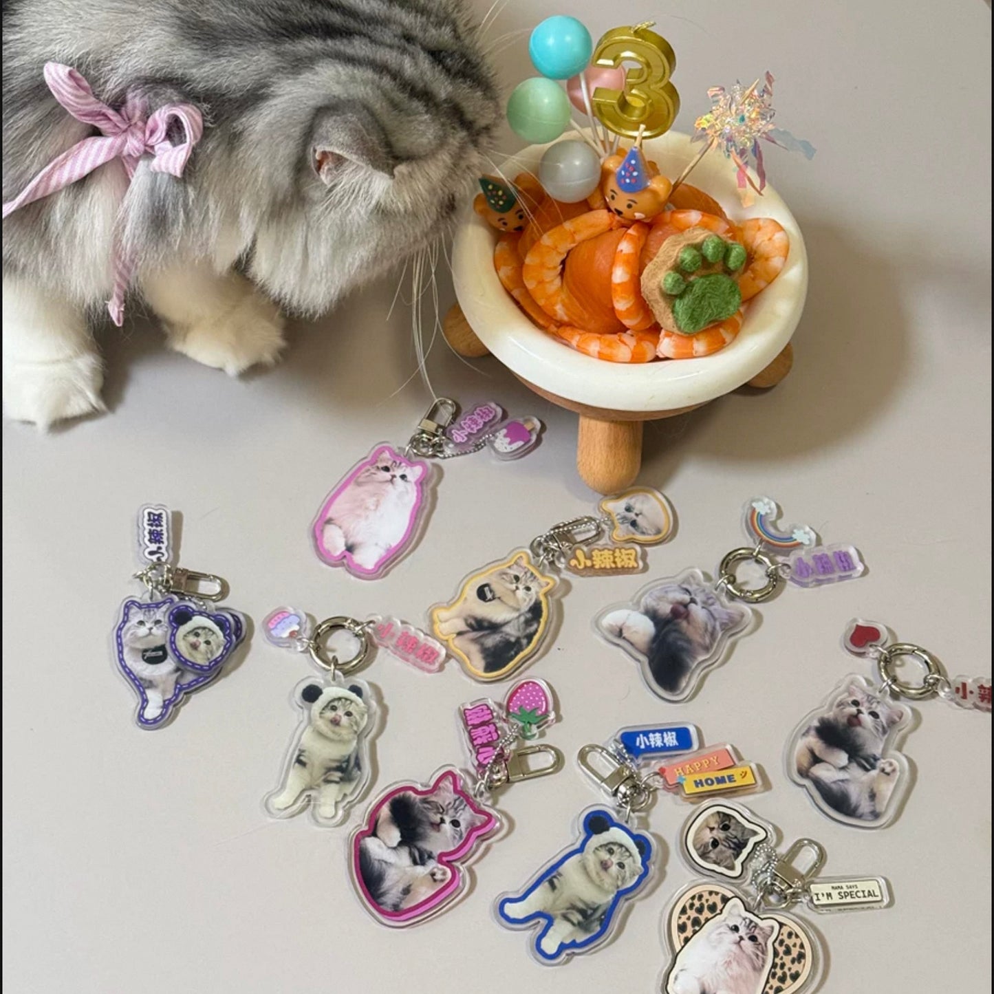 Custom Designed Acrylic Pet Keychain