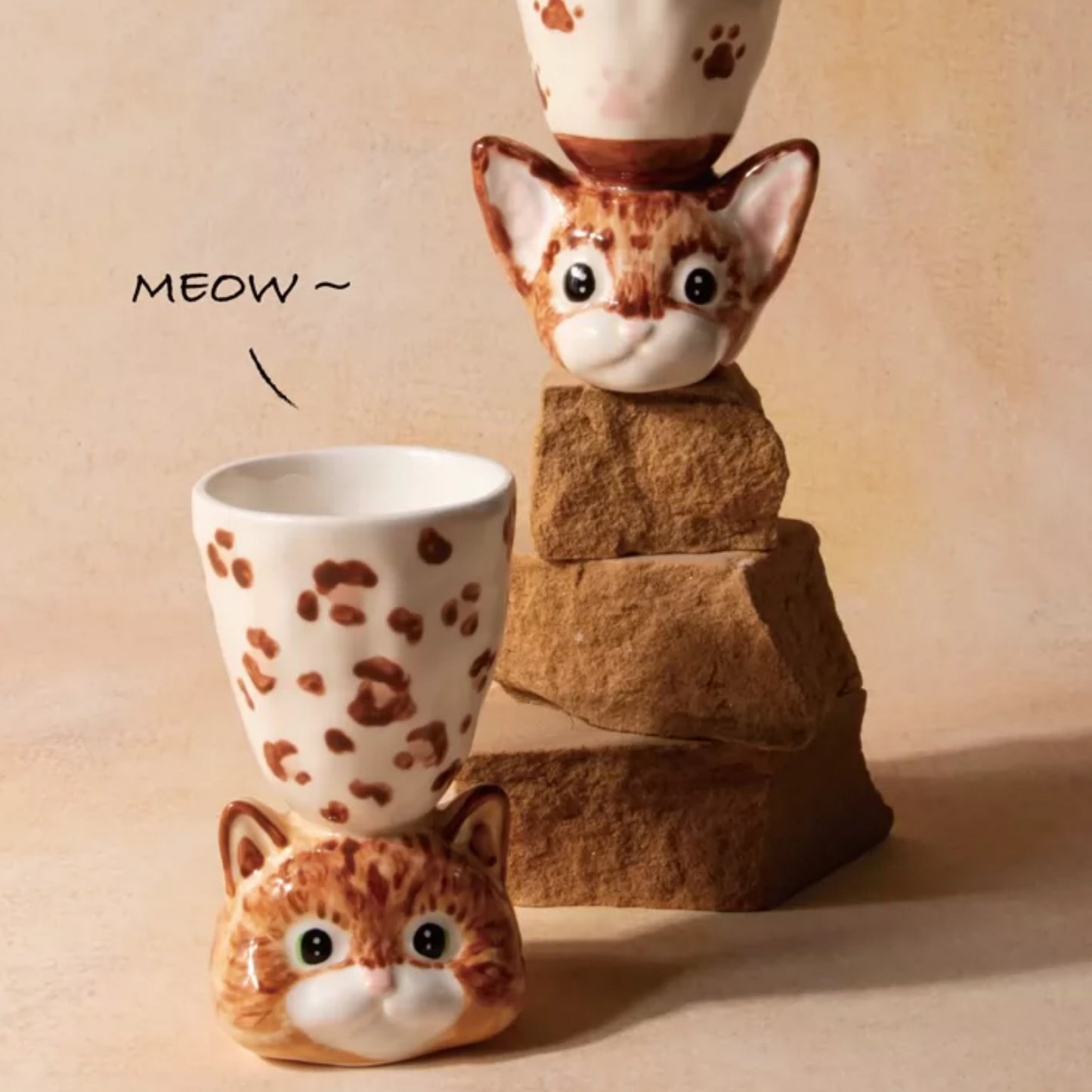 Custom Handcrafted Unique Ceramic Cat Mug