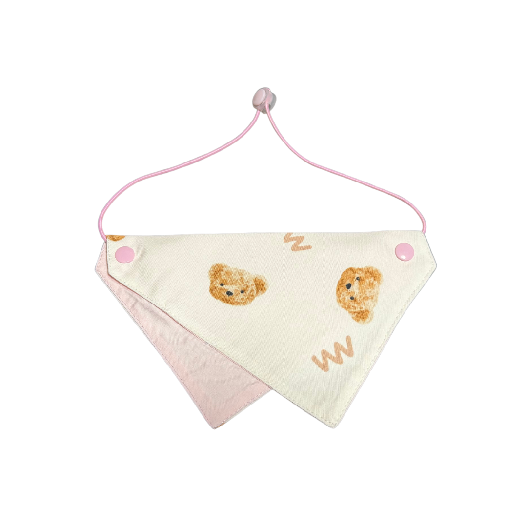 Pink Bear Pet Bandana
Pink Bear cat Bandana
Pink Bear dot Bandana
pink handmade bandana