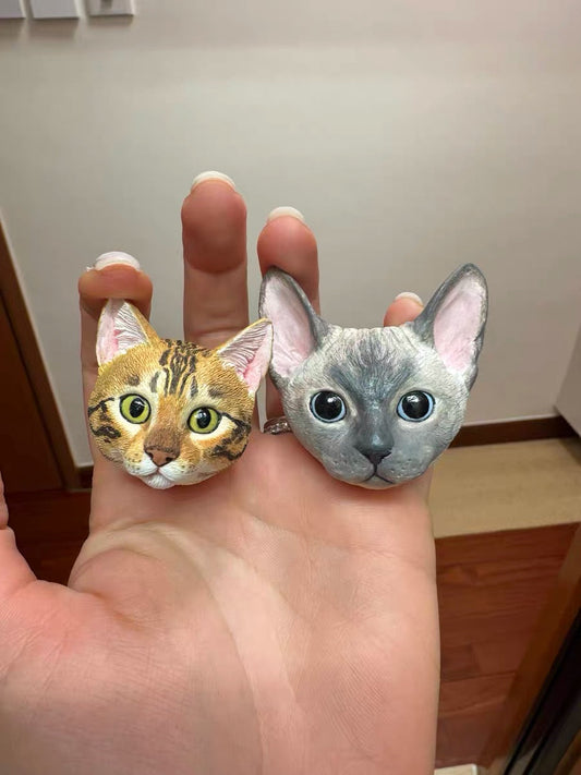 Sphynx & Tabby Cat Figurine Magnets — Tiny Keepsakes With Big Meaning