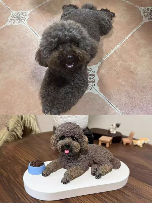 Custom Poodle Dog Sculpture — How We capture The Curls & Character