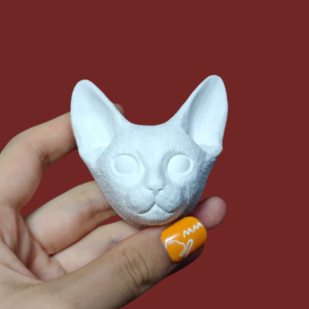 DIY Plaster Cat Figurine