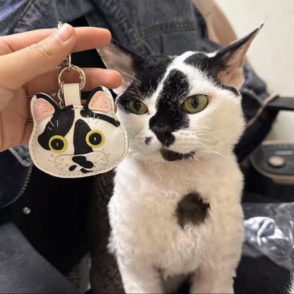 Custom Cat Leather Keychains