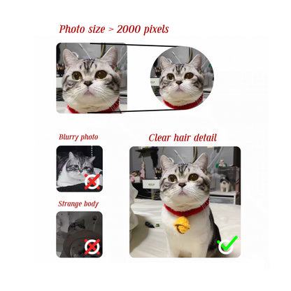 Custom Acrylic Pet Portrait Keychain