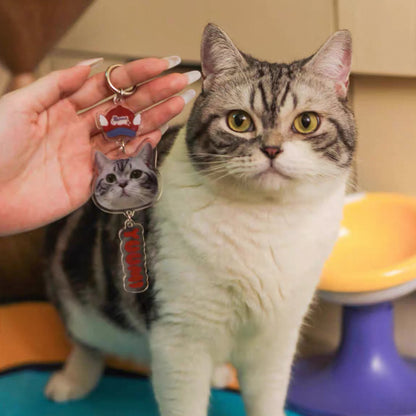 Custom Acrylic Pet Portrait Keychain