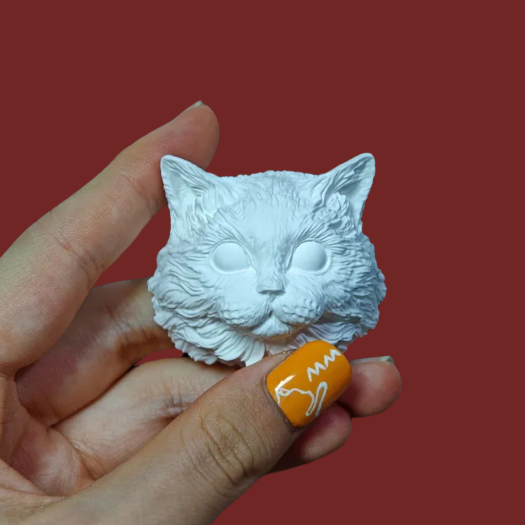 DIY Plaster Cat Figurine