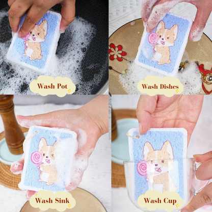 Custom Pet Cleaning Sponges, pet cleaning, cleaning tools, custom pet gifts, cat art, dog art, cat lovers gift