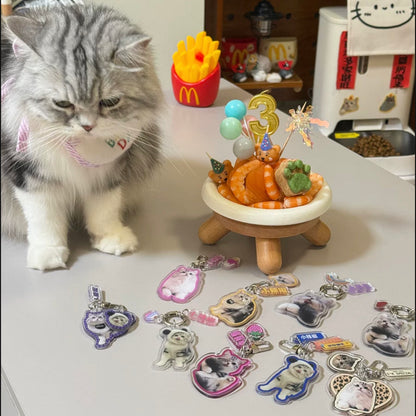 Custom Designed Acrylic Pet Keychain