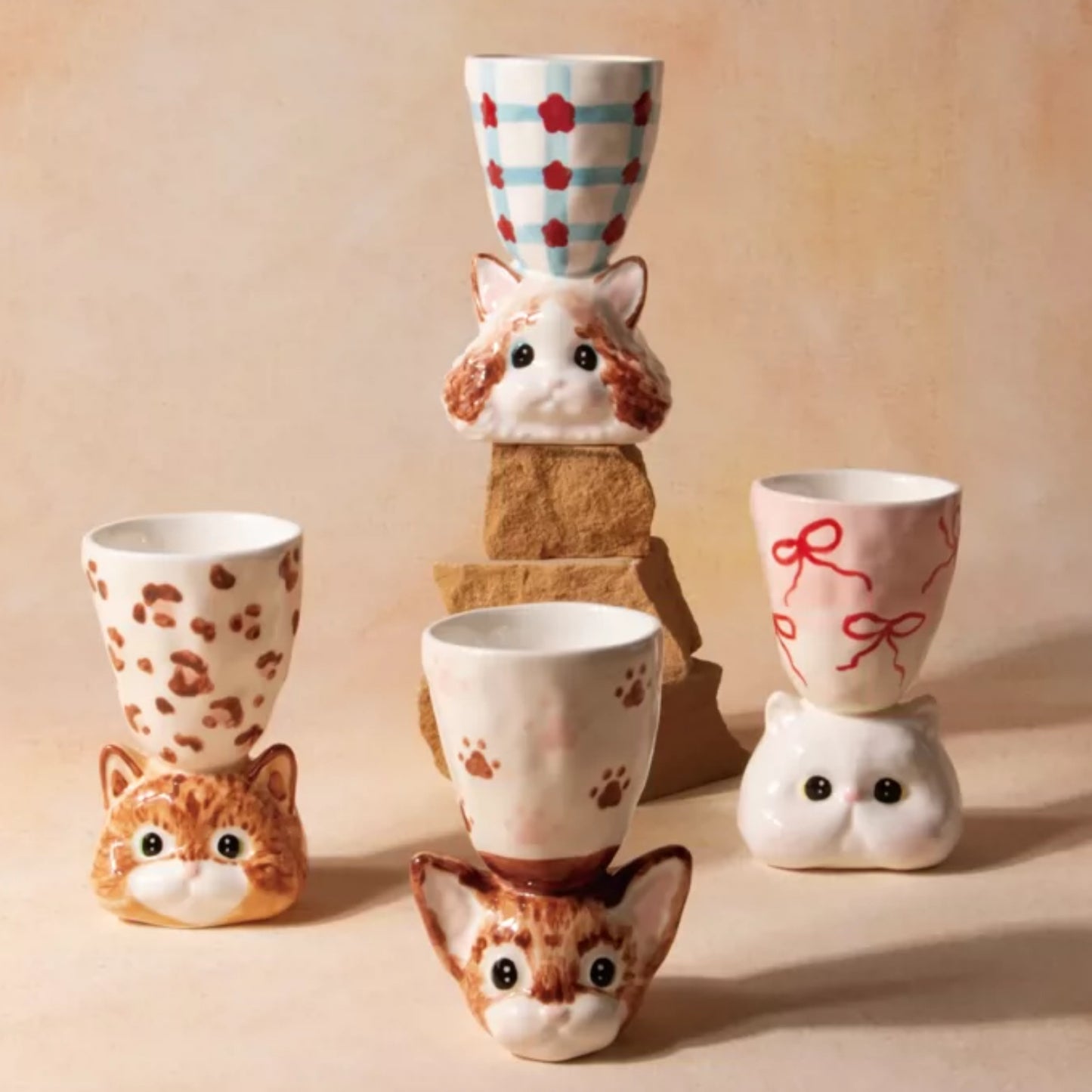 Custom Handcrafted Unique Ceramic Cat Mug