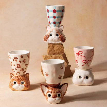 Custom Handcrafted Unique Ceramic Cat Mug