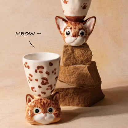 Custom Handcrafted Unique Ceramic Cat Mug