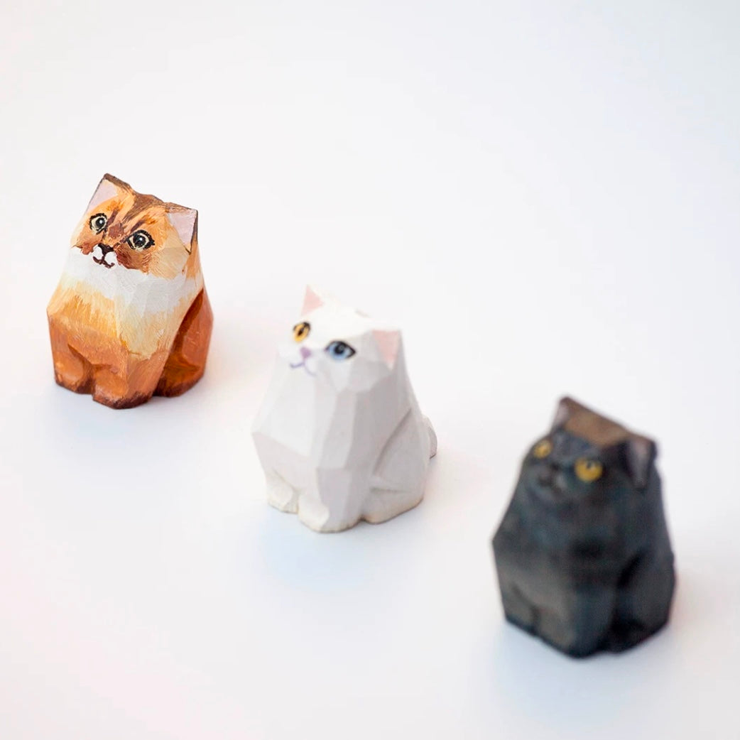 cat sculptures
cat wood figurine