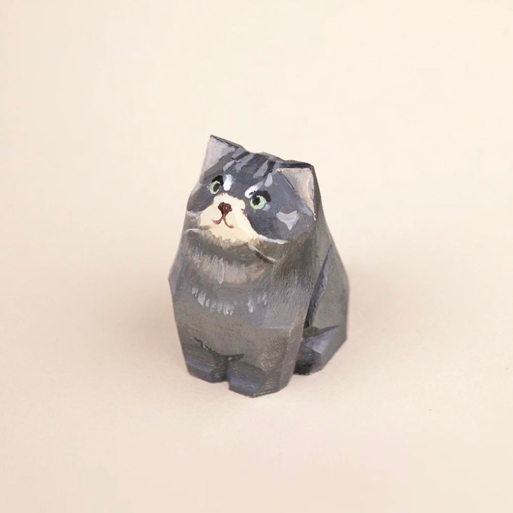 cat sculptures
cat wood figurine